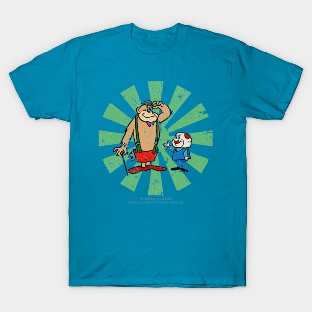 Magilla Gorilla And Mr Peebles Retro Japanese T-Shirt by squids_art